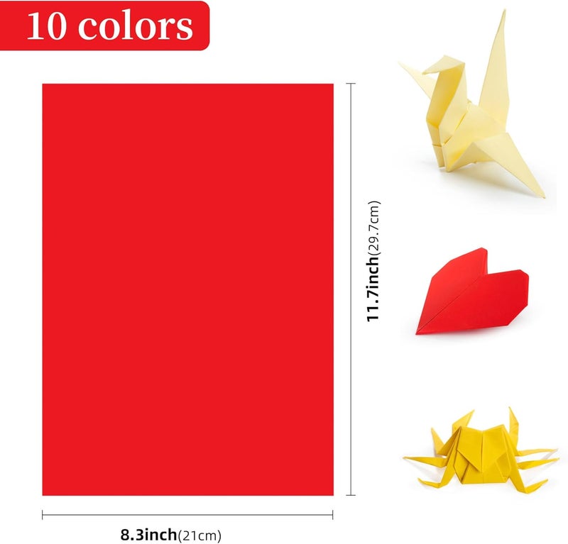 AiMi 80 Sheets Assorted Colors Bulk for School Supplies A4 Copy Paper Construction Paper Classroom Supplies Elementary Great for Arts Painting Coloring Drawing Crafts - Image 2